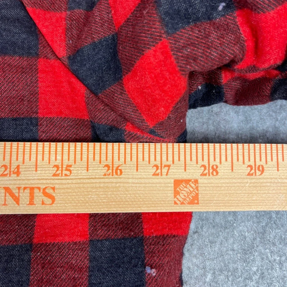Midwest Traders Flannel Shirt Jacket Mens XXL Red Black Buffalo Plaid Quilted